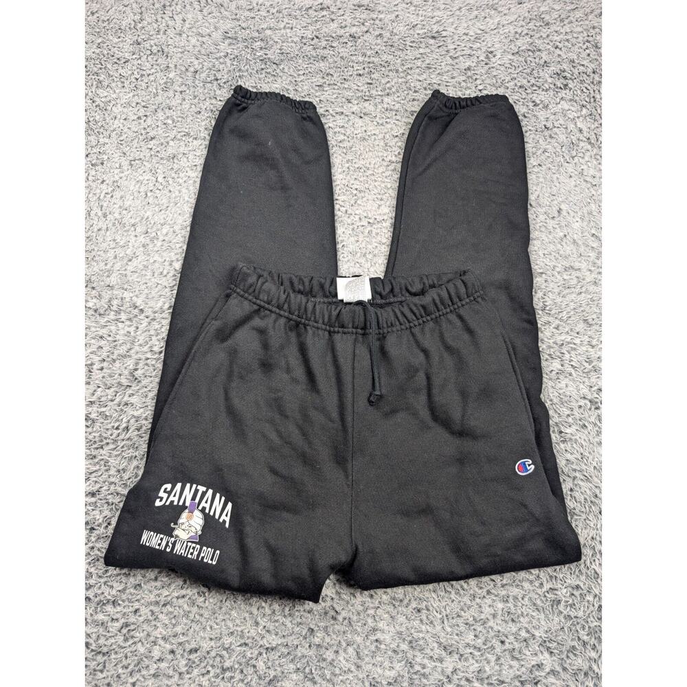 Champion Pants Women Small Black Jogger Yoga Work Out Gym Reverse Weave Lounge